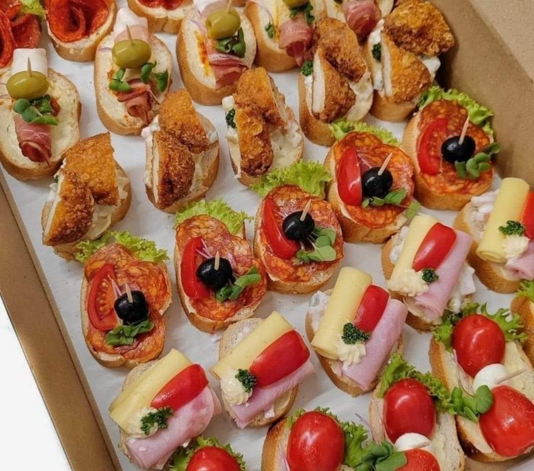 Presentación de alimentos de Banquetes Gourmet Pioner's