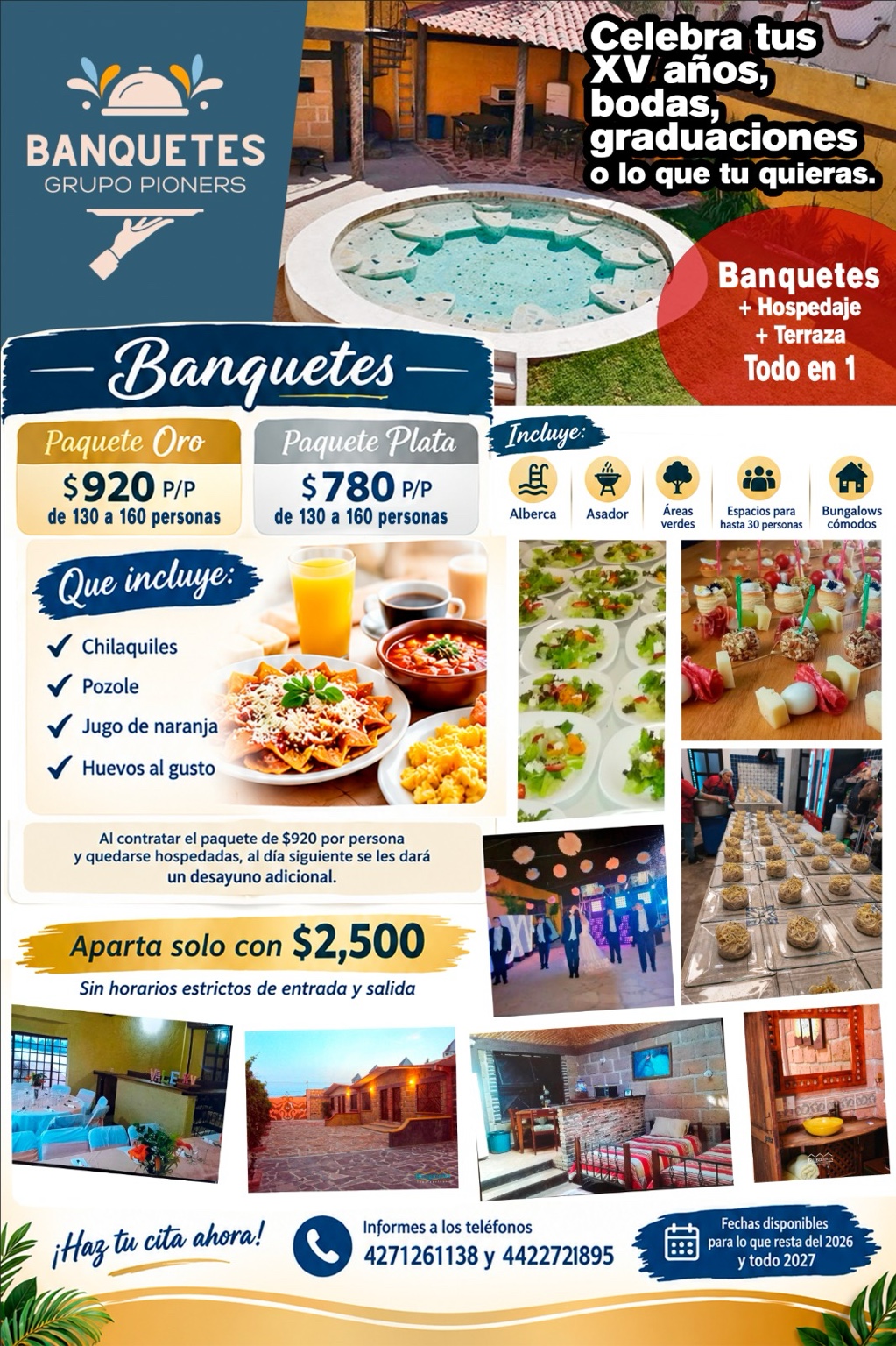 Información de Banquetes Grupo Pioner's